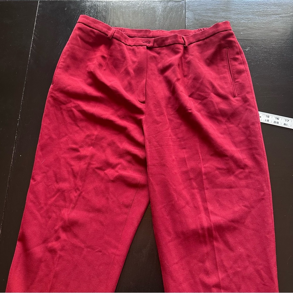 Vintage French Weinberg Size 39x29 Chic Red Trousers Made in France